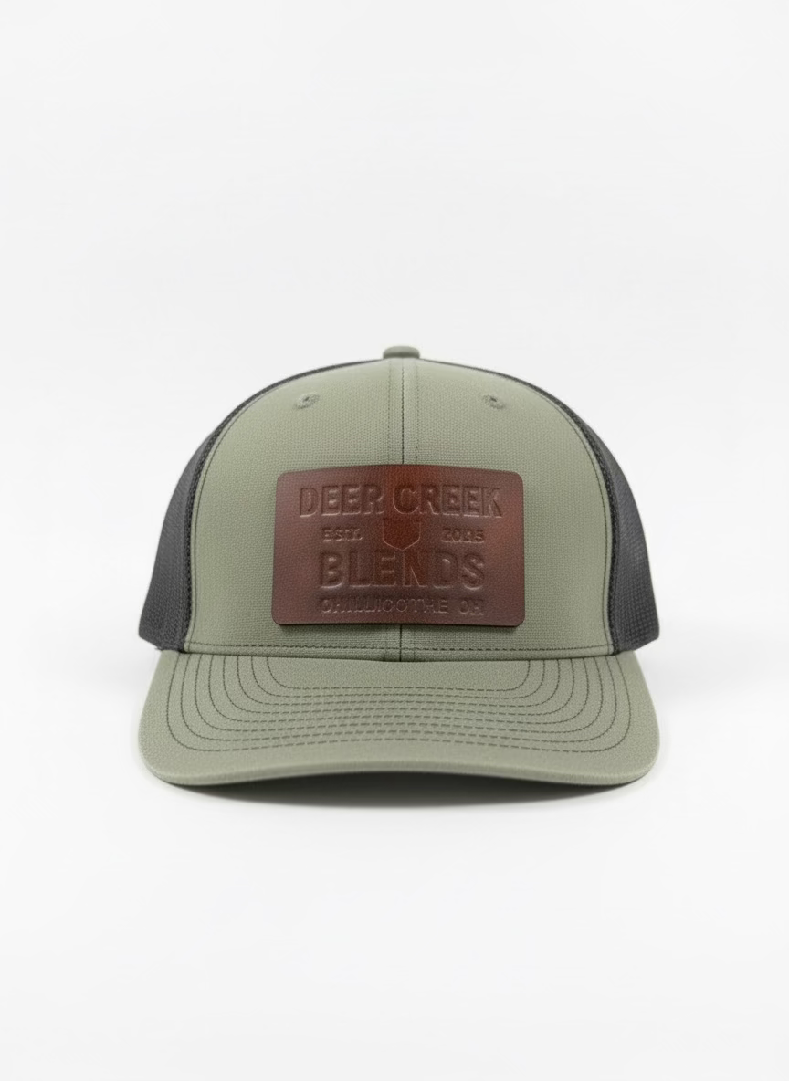 EST. Leather Patch Classic Snapback- Loden/Black